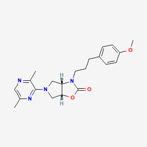 (3aS*,6aR*)-5-(3,6-dimethyl-2-pyrazinyl)-3-[3-(4-methoxyphenyl)propyl]hexahydro-2H-pyrrolo[3,4-d][1,3]oxazol-2-one