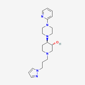 molecular formula C20H30N6O B4255857 (3R*,4R*)-1-[3-(1H-pyrazol-1-yl)propyl]-4-[4-(2-pyridinyl)-1-piperazinyl]-3-piperidinol 
