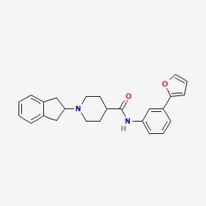 molecular formula C25H26N2O2 B4255859 1-(2,3-dihydro-1H-inden-2-yl)-N-[3-(2-furyl)phenyl]-4-piperidinecarboxamide 