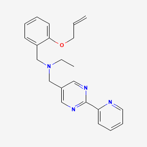 molecular formula C22H24N4O B4255862 N-[2-(allyloxy)benzyl]-N-[(2-pyridin-2-ylpyrimidin-5-yl)methyl]ethanamine 
