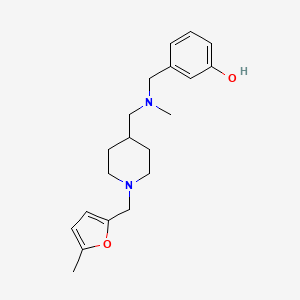 molecular formula C20H28N2O2 B4255865 3-{[methyl({1-[(5-methyl-2-furyl)methyl]-4-piperidinyl}methyl)amino]methyl}phenol 