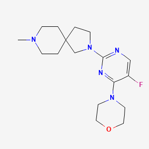 molecular formula C17H26FN5O B4255870 2-(5-fluoro-4-morpholin-4-ylpyrimidin-2-yl)-8-methyl-2,8-diazaspiro[4.5]decane 