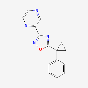 molecular formula C15H12N4O B4255888 2-[5-(1-phenylcyclopropyl)-1,2,4-oxadiazol-3-yl]pyrazine 