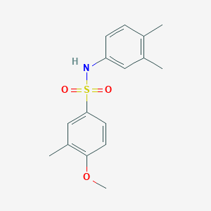 molecular formula C16H19NO3S B425589 N-(3,4-dimethylphenyl)-4-methoxy-3-methylbenzenesulfonamide 