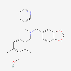 (3-{[(1,3-benzodioxol-5-ylmethyl)(pyridin-3-ylmethyl)amino]methyl}-2,4,6-trimethylphenyl)methanol
