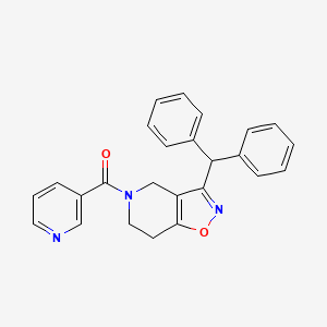 molecular formula C25H21N3O2 B4255918 3-(diphenylmethyl)-5-(3-pyridinylcarbonyl)-4,5,6,7-tetrahydroisoxazolo[4,5-c]pyridine 