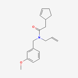 molecular formula C18H23NO2 B4255924 N-allyl-2-cyclopent-2-en-1-yl-N-(3-methoxybenzyl)acetamide 