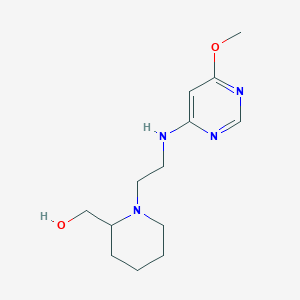 molecular formula C13H22N4O2 B4255954 (1-{2-[(6-methoxypyrimidin-4-yl)amino]ethyl}piperidin-2-yl)methanol 