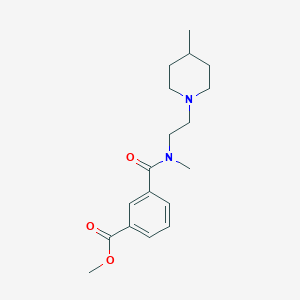 molecular formula C18H26N2O3 B4255961 methyl 3-({methyl[2-(4-methyl-1-piperidinyl)ethyl]amino}carbonyl)benzoate trifluoroacetate 