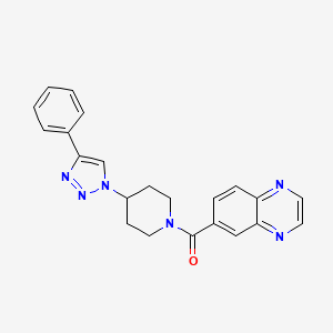 molecular formula C22H20N6O B4255977 6-{[4-(4-phenyl-1H-1,2,3-triazol-1-yl)piperidin-1-yl]carbonyl}quinoxaline 