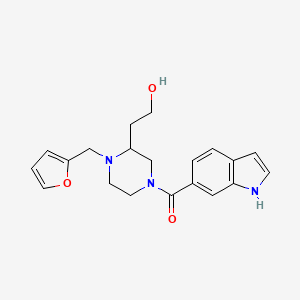 2-[1-(2-furylmethyl)-4-(1H-indol-6-ylcarbonyl)piperazin-2-yl]ethanol