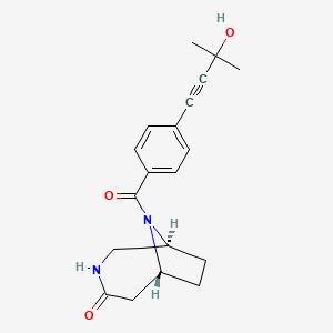 (1S*,6R*)-9-[4-(3-hydroxy-3-methylbut-1-yn-1-yl)benzoyl]-3,9-diazabicyclo[4.2.1]nonan-4-one