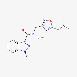 N-ethyl-N-[(5-isobutyl-1,2,4-oxadiazol-3-yl)methyl]-1-methyl-1H-indazole-3-carboxamide