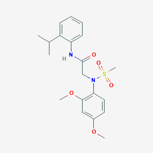 2-[2,4-dimethoxy(methylsulfonyl)anilino]-N-(2-isopropylphenyl)acetamide