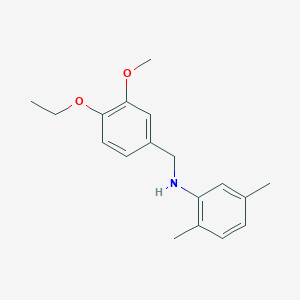 molecular formula C18H23NO2 B425604 N-(4-ethoxy-3-methoxybenzyl)-2,5-dimethylaniline 