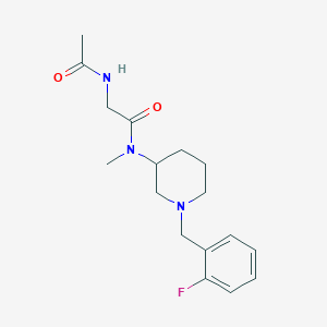 molecular formula C17H24FN3O2 B4256043 N~2~-acetyl-N~1~-[1-(2-fluorobenzyl)-3-piperidinyl]-N~1~-methylglycinamide 