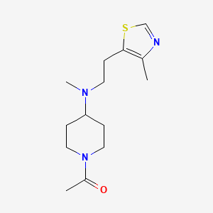 molecular formula C14H23N3OS B4256048 1-acetyl-N-methyl-N-[2-(4-methyl-1,3-thiazol-5-yl)ethyl]piperidin-4-amine 