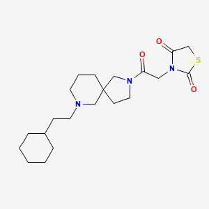 3-{2-[7-(2-cyclohexylethyl)-2,7-diazaspiro[4.5]dec-2-yl]-2-oxoethyl}-1,3-thiazolidine-2,4-dione