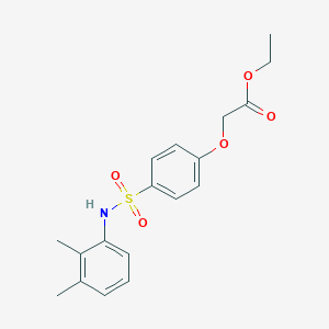 molecular formula C18H21NO5S B425606 Ethyl {4-[(2,3-dimethylanilino)sulfonyl]phenoxy}acetate 