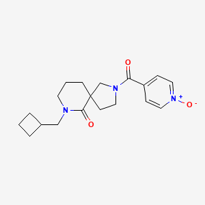 molecular formula C19H25N3O3 B4256062 7-(cyclobutylmethyl)-2-(1-oxidoisonicotinoyl)-2,7-diazaspiro[4.5]decan-6-one 