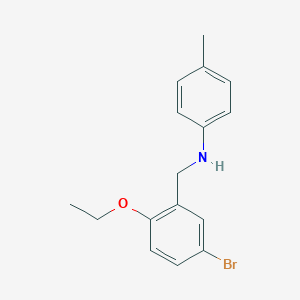 molecular formula C16H18BrNO B425607 N-(5-bromo-2-ethoxybenzyl)-N-(4-methylphenyl)amine 