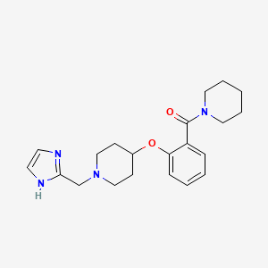 molecular formula C21H28N4O2 B4256076 1-(1H-imidazol-2-ylmethyl)-4-[2-(1-piperidinylcarbonyl)phenoxy]piperidine 