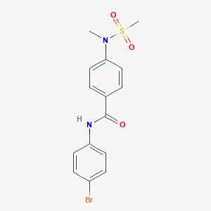 molecular formula C15H15BrN2O3S B425608 N-(4-bromophenyl)-4-[methyl(methylsulfonyl)amino]benzamide 
