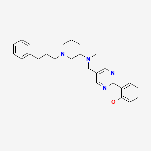 molecular formula C27H34N4O B4256084 N-{[2-(2-methoxyphenyl)-5-pyrimidinyl]methyl}-N-methyl-1-(3-phenylpropyl)-3-piperidinamine 