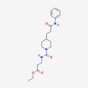 ethyl N-{[4-(3-anilino-3-oxopropyl)-1-piperidinyl]carbonyl}-beta-alaninate