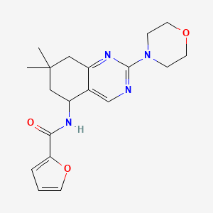 molecular formula C19H24N4O3 B4256093 N-[7,7-dimethyl-2-(4-morpholinyl)-5,6,7,8-tetrahydro-5-quinazolinyl]-2-furamide 