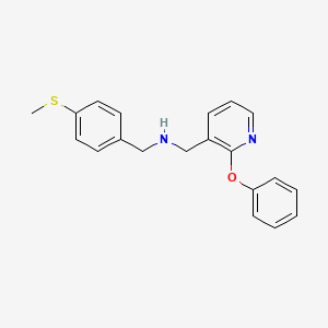molecular formula C20H20N2OS B4256095 1-[4-(methylthio)phenyl]-N-[(2-phenoxy-3-pyridinyl)methyl]methanamine 
