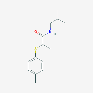 molecular formula C14H21NOS B425611 2-[(4-methylphenyl)sulfanyl]-N-(2-methylpropyl)propanamide 