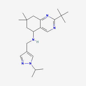 2-tert-butyl-N-[(1-isopropyl-1H-pyrazol-4-yl)methyl]-7,7-dimethyl-5,6,7,8-tetrahydro-5-quinazolinamine