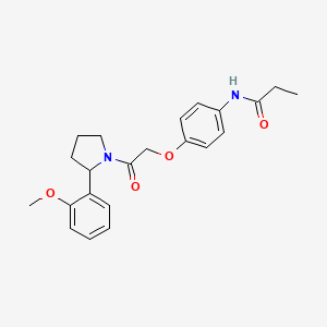 N-(4-{2-[2-(2-methoxyphenyl)pyrrolidin-1-yl]-2-oxoethoxy}phenyl)propanamide