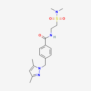 N-{2-[(dimethylamino)sulfonyl]ethyl}-4-[(3,5-dimethyl-1H-pyrazol-1-yl)methyl]benzamide