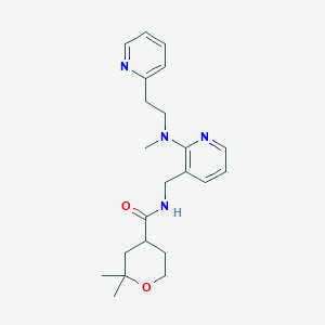 2,2-dimethyl-N-[(2-{methyl[2-(2-pyridinyl)ethyl]amino}-3-pyridinyl)methyl]tetrahydro-2H-pyran-4-carboxamide