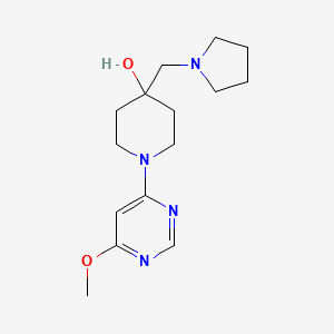 1-(6-methoxypyrimidin-4-yl)-4-(pyrrolidin-1-ylmethyl)piperidin-4-ol