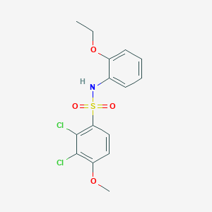 molecular formula C15H15Cl2NO4S B425621 2,3-dichloro-N-(2-ethoxyphenyl)-4-methoxybenzenesulfonamide 