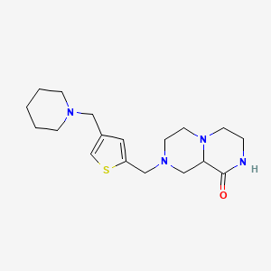 8-{[4-(piperidin-1-ylmethyl)-2-thienyl]methyl}hexahydro-2H-pyrazino[1,2-a]pyrazin-1(6H)-one