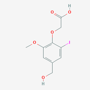 molecular formula C10H11IO5 B425625 [4-(Hydroxymethyl)-2-iodo-6-methoxyphenoxy]acetic acid 