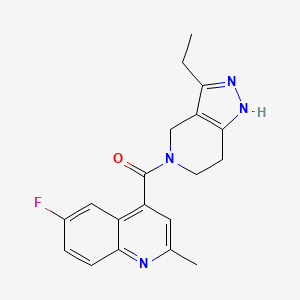 4-[(3-ethyl-1,4,6,7-tetrahydro-5H-pyrazolo[4,3-c]pyridin-5-yl)carbonyl]-6-fluoro-2-methylquinoline trifluoroacetate