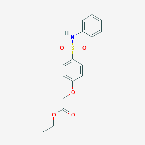 molecular formula C17H19NO5S B425626 Ethyl [4-(2-toluidinosulfonyl)phenoxy]acetate 