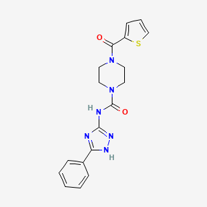 molecular formula C18H18N6O2S B4256260 N-(5-phenyl-1H-1,2,4-triazol-3-yl)-4-(2-thienylcarbonyl)piperazine-1-carboxamide 