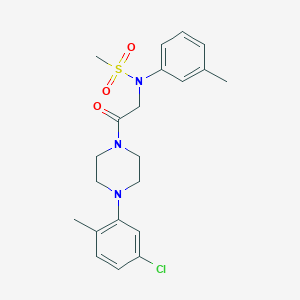 N-{2-[4-(5-chloro-2-methylphenyl)-1-piperazinyl]-2-oxoethyl}-N-(3-methylphenyl)methanesulfonamide