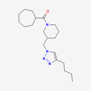 molecular formula C20H34N4O B4256280 3-[(4-butyl-1H-1,2,3-triazol-1-yl)methyl]-1-(cycloheptylcarbonyl)piperidine 