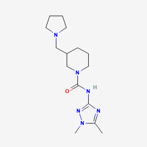 N-(1,5-dimethyl-1H-1,2,4-triazol-3-yl)-3-(1-pyrrolidinylmethyl)-1-piperidinecarboxamide bis(trifluoroacetate)