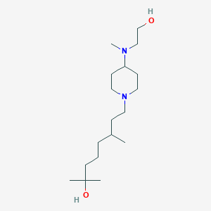 molecular formula C18H38N2O2 B4256295 8-{4-[(2-hydroxyethyl)(methyl)amino]-1-piperidinyl}-2,6-dimethyl-2-octanol 