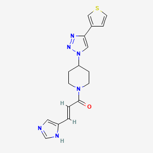 molecular formula C17H18N6OS B4256325 1-[(2E)-3-(1H-imidazol-4-yl)-2-propenoyl]-4-[4-(3-thienyl)-1H-1,2,3-triazol-1-yl]piperidine trifluoroacetate 