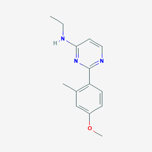molecular formula C14H17N3O B4256360 N-ethyl-2-(4-methoxy-2-methylphenyl)pyrimidin-4-amine 