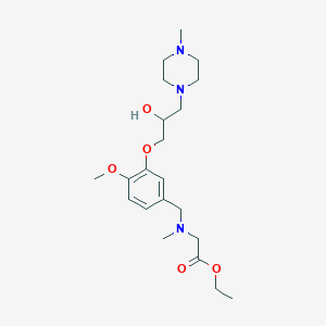 molecular formula C21H35N3O5 B4256363 ethyl N-{3-[2-hydroxy-3-(4-methyl-1-piperazinyl)propoxy]-4-methoxybenzyl}-N-methylglycinate 